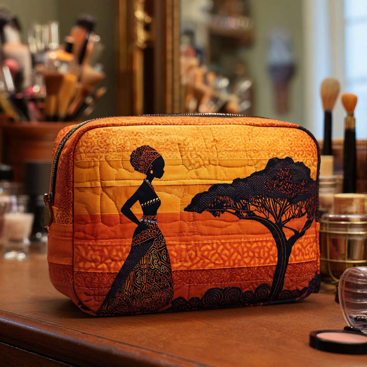 Trousse de maquillage matelassée avec motif désert NCU0NT10372