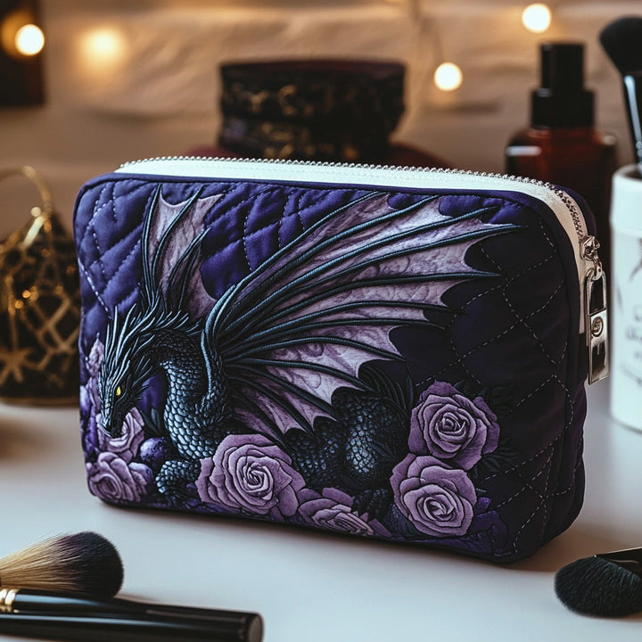 Trousse de maquillage matelassée avec fleur élégante NCU0DV7744