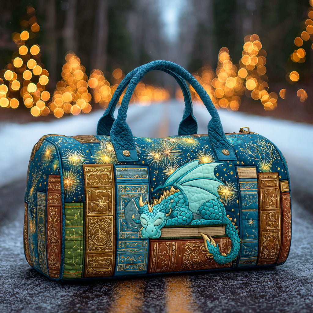 Sac de voyage matelassé – Dragon et livre de magie