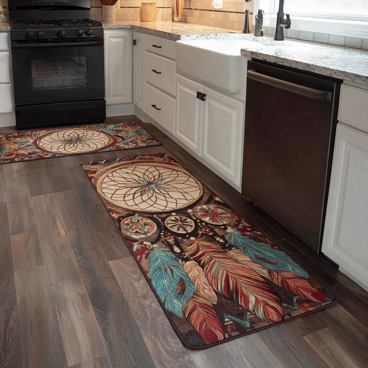 Tapis de cuisine antidérapant – Sol de cuisine aux tons terreux NCU0DK10917