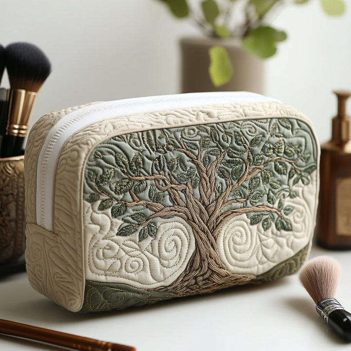 Trousse de maquillage matelassée avec racines de l'arbre de vie NCU0DV7885