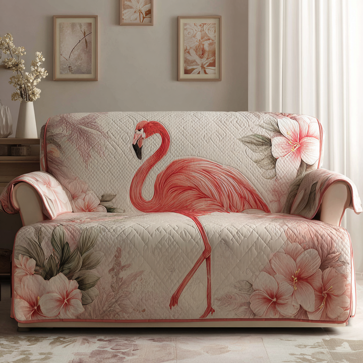 Housse de canapé matelassée – avec des flamants NCU0DV8999