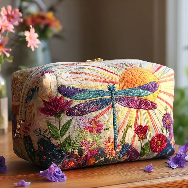 Trousse de maquillage matelassée avec un doux motif de vol NCU0PT9340