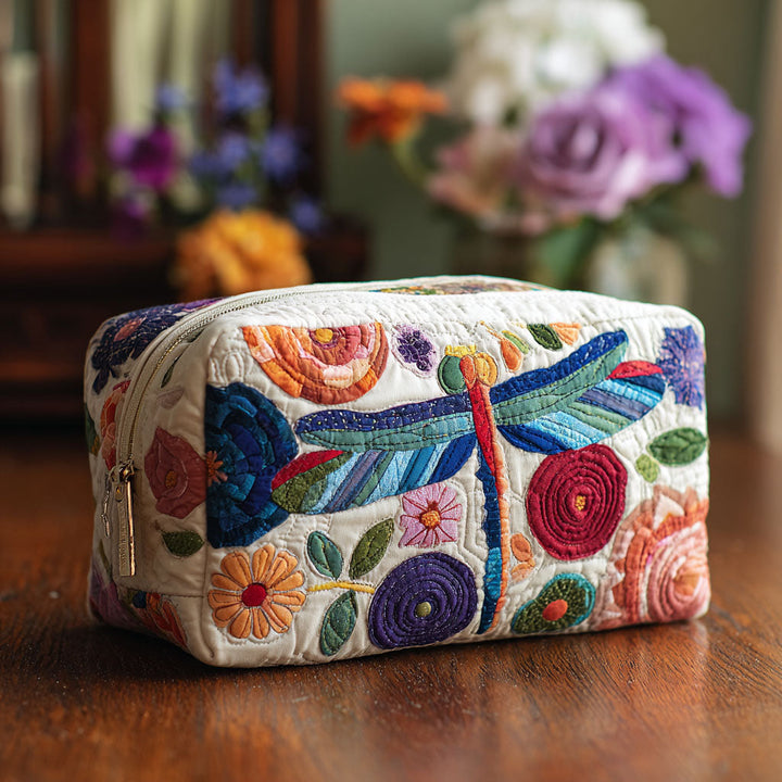 Trousse de maquillage matelassée avec motif coloré d’avion NCU0PT9341