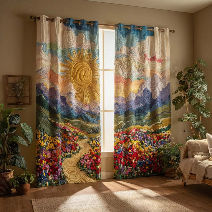 Rideaux matelassés – Chemin de fleurs NCU0HH1765