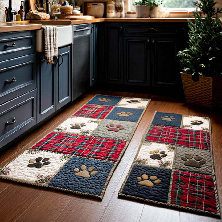 Tapis de cuisine antidérapant – Empreintes de pattes NCU0NT11386