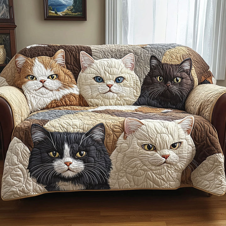 Housse de canapé matelassée – avec chat doré NCU0DK11742