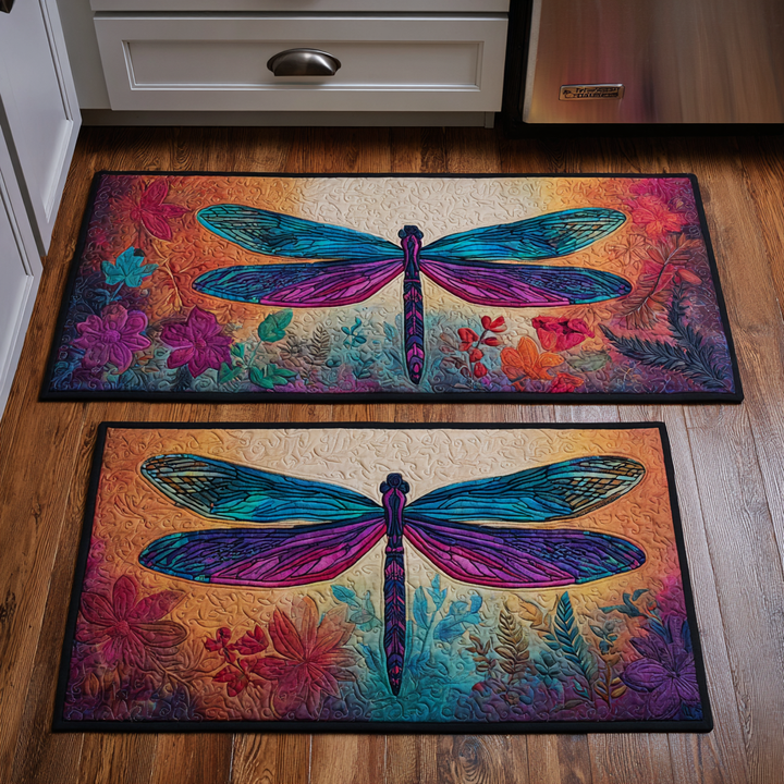 Tapis de cuisine antidérapant – libellule dorée NCU0DK10929