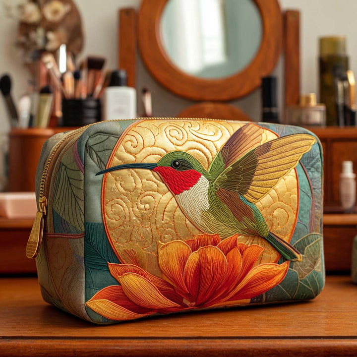 Trousse de maquillage matelassée avec motif doré NCU0NT10162
