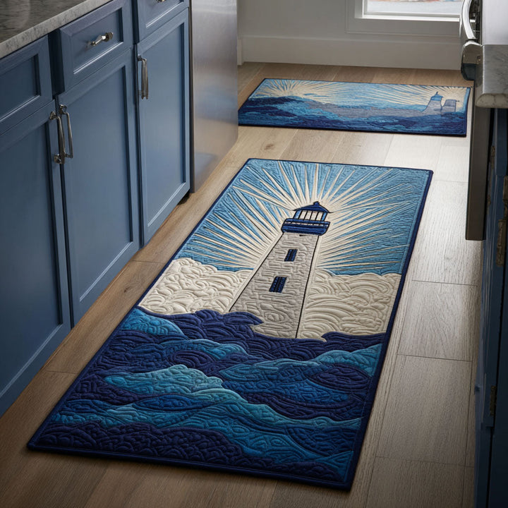 Tapis de cuisine antidérapant – phare doré au bord de la mer NCU0DK11808