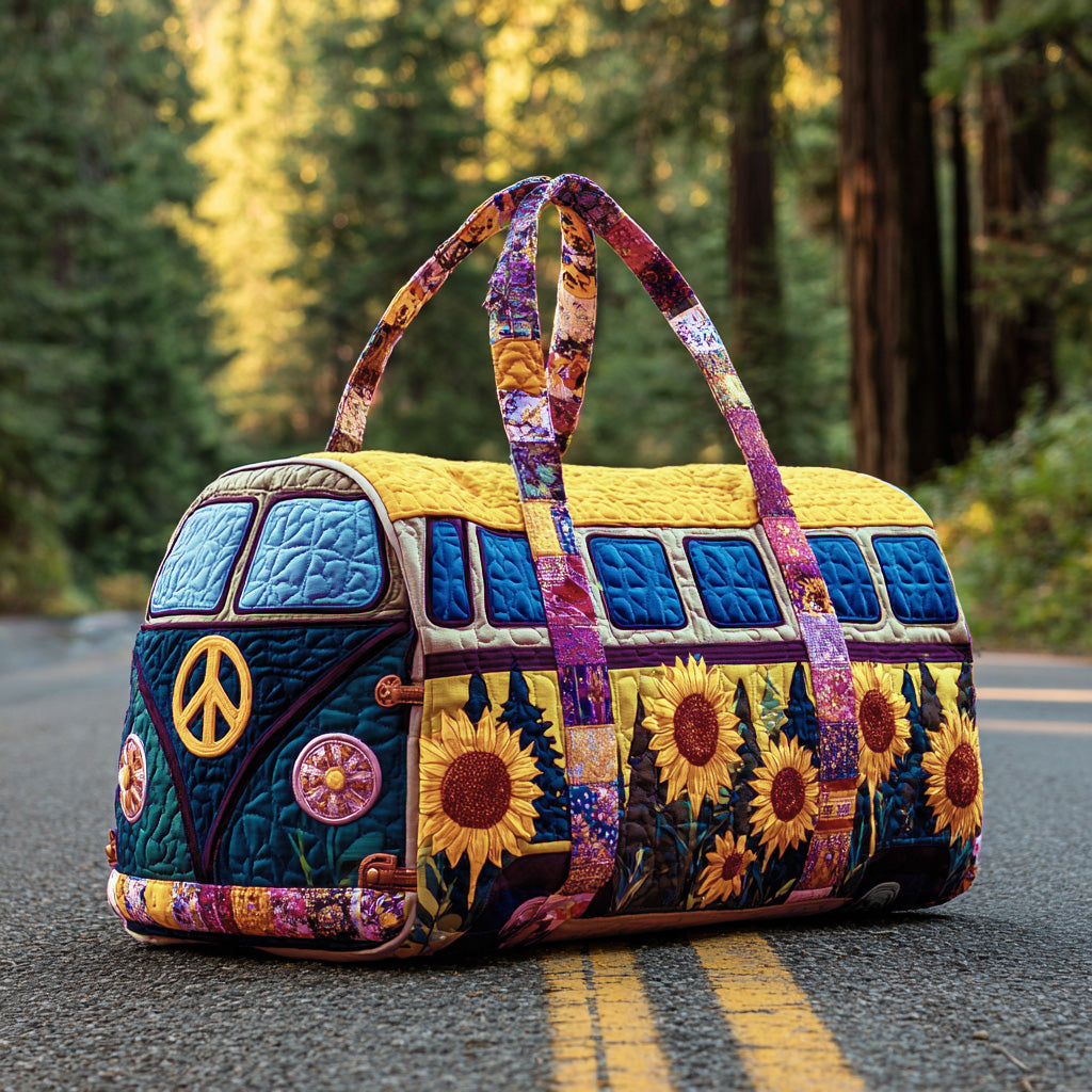 Sac de voyage matelassé – Bus hippie coloré