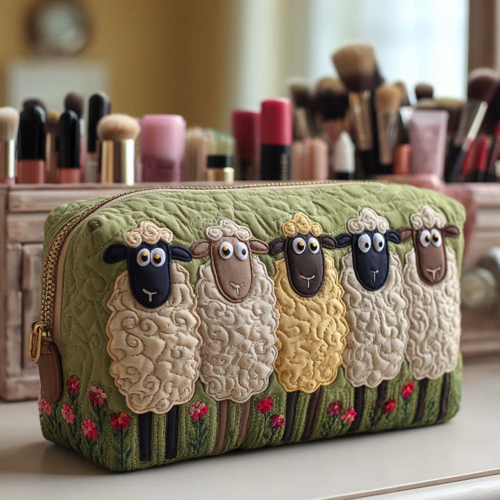 Trousse de maquillage matelassée avec flocage joyeux NCU0NT10386