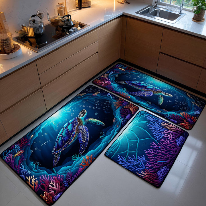 Tapis de cuisine antidérapant – Coureur de sol de cuisine Barrière de corail NCU0TD1440