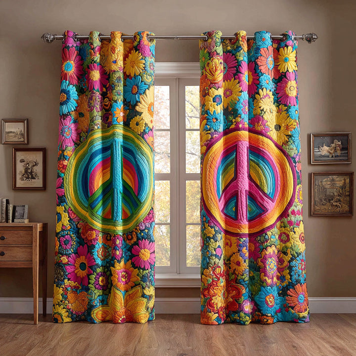 Rideaux matelassés – Rêve de paix hippie NCU0TD1491