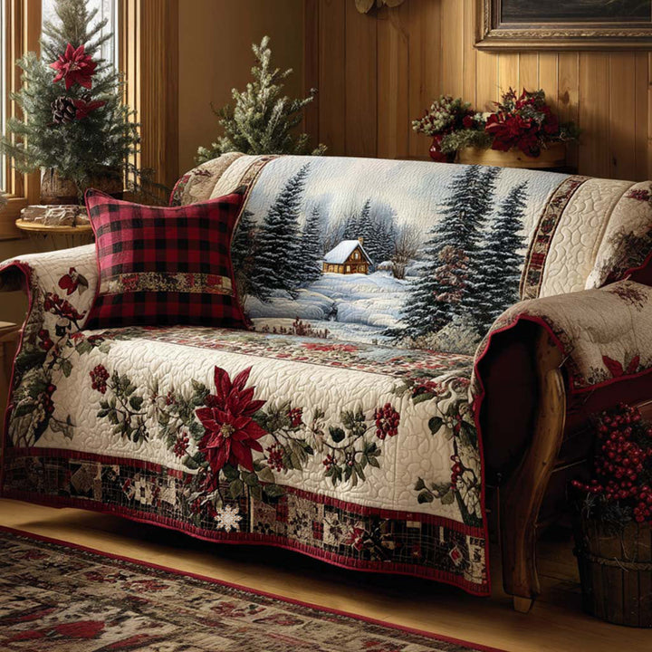 Housse de canapé matelassée – avec motif festif NCU0NT10936