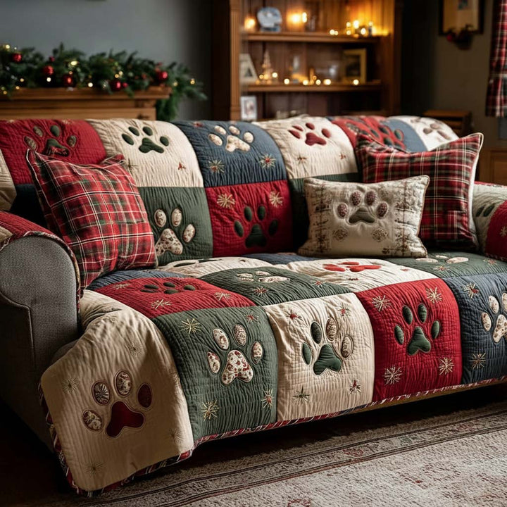 Housse de canapé matelassée – avec des pattes de Noël NCU0NT11191