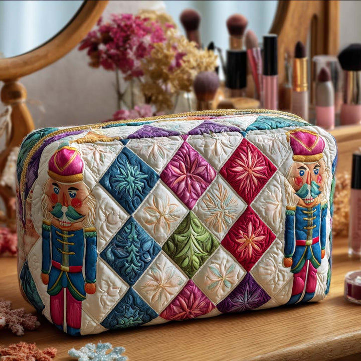 Trousse de maquillage matelassée avec soldat de Noël NCU0PT9503