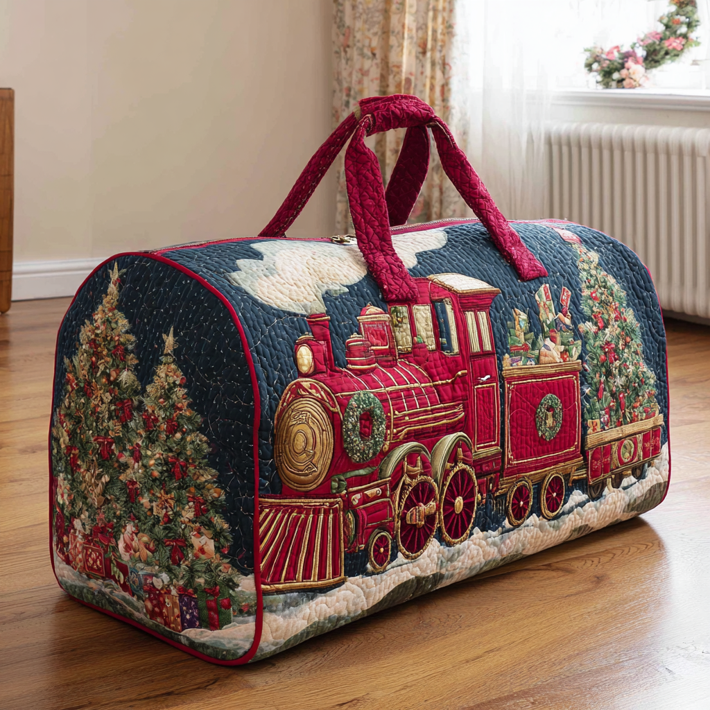 Sac de voyage matelassé – Train de Noël