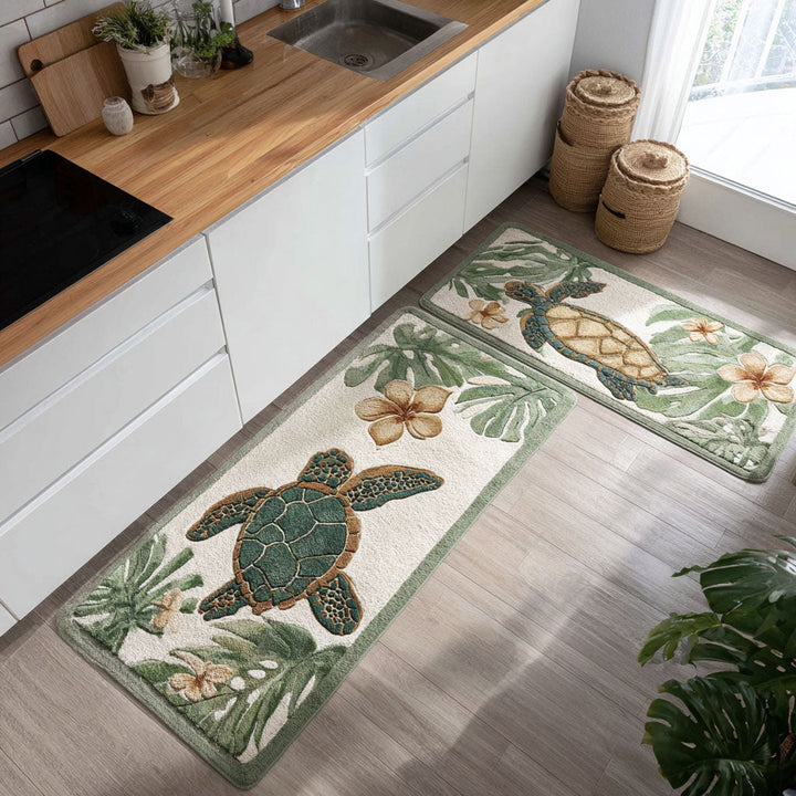 Tapis de cuisine antidérapant – coquillages délicats NCU0PT10165