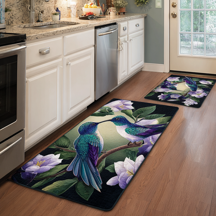 Tapis de cuisine antidérapant – Colibri et fleurs NCU0DK10910