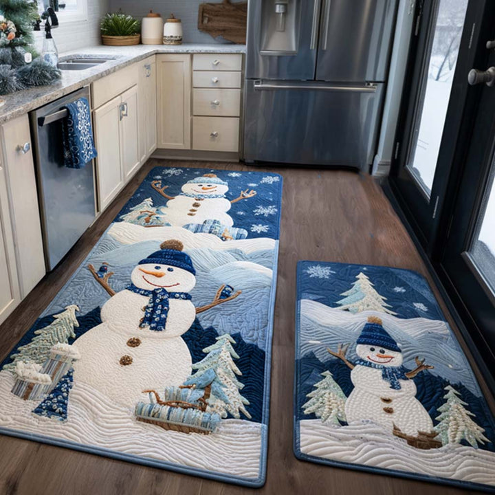 Tapis de cuisine antidérapant – Détails d'hiver enneigés NCU0NT10916