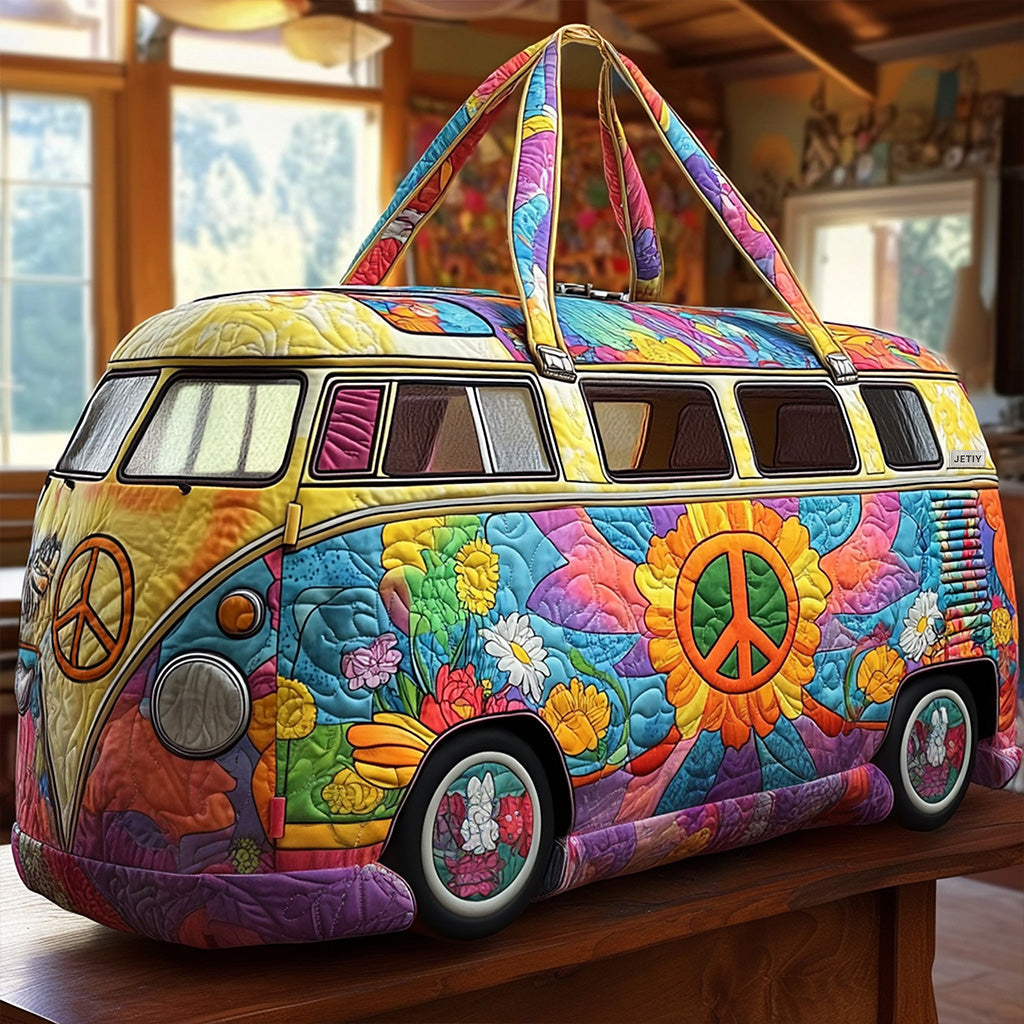 Sac de voyage matelassé – Bus multicolore