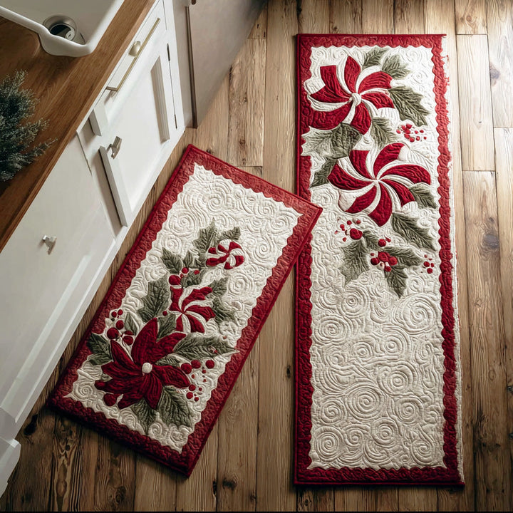 Tapis de cuisine antidérapant – Détails d'hiver enneigés NCU0TD1732