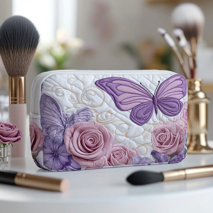 Trousse de maquillage matelassée en lavande élégante NCU0DV7741