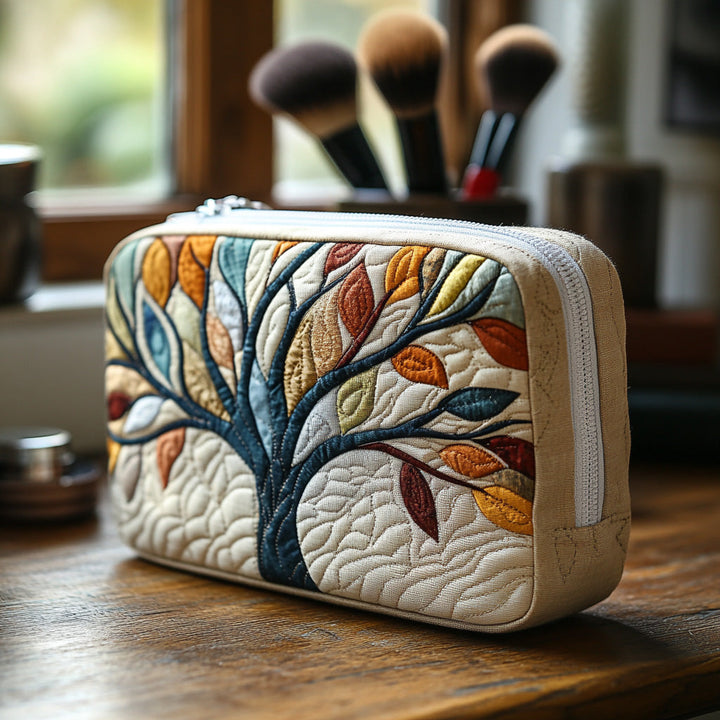 Trousse de maquillage matelassée avec arbre de vie NCU0DV7894
