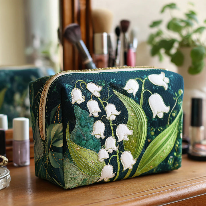Trousse de maquillage matelassée avec de délicates lys NCU0NT10172