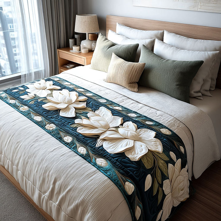 Couverture de lit matelassée – Magnolia de minuit NCU0PT7894