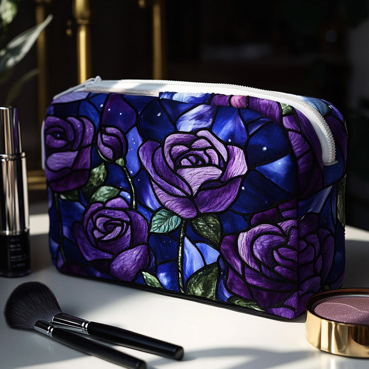 Trousse de maquillage matelassée avec rose de nuit NCU0DV7739
