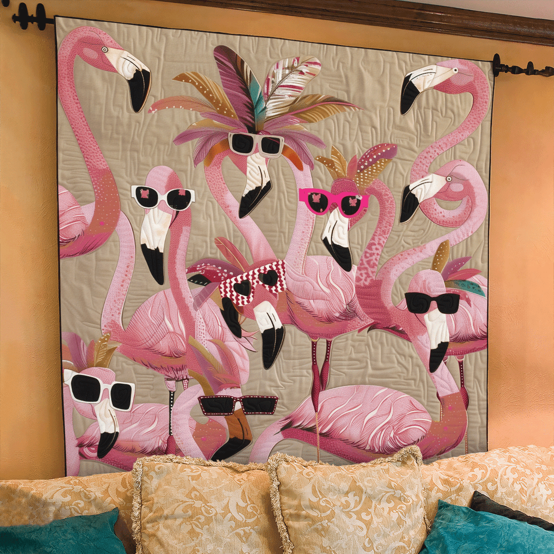 Couverture Matelassée – Délice Tropical Flamant NCU0TL748