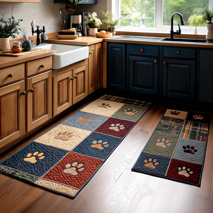 Tapis de cuisine antidérapant – Empreintes de pattes NCU0NT11396