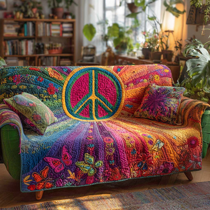 Housse de canapé matelassée – avec de délicates fleurs NCU0XD1303