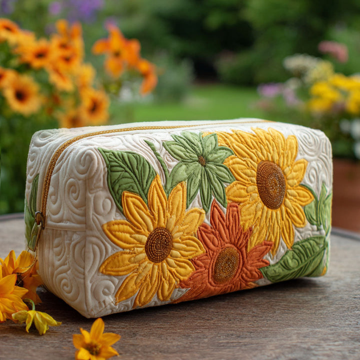Trousse de maquillage matelassée avec des pétales de fleurs rêveurs NCU0PT9197