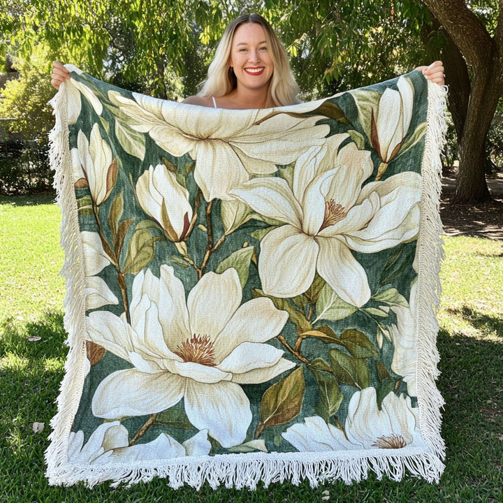 Couverture tissée – Pétales du Sud NCU0PT5094