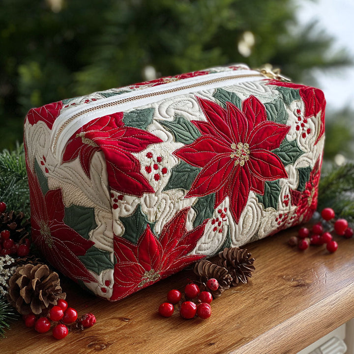 Trousse de maquillage matelassée avec étoile de Noël NCU0PT9272