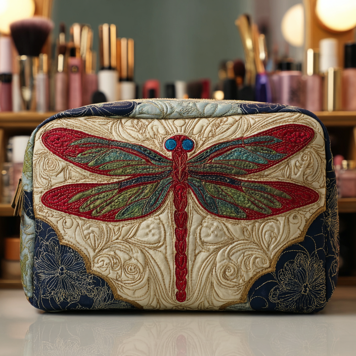 Trousse de maquillage matelassée avec délicate libellule NCU0DK10235
