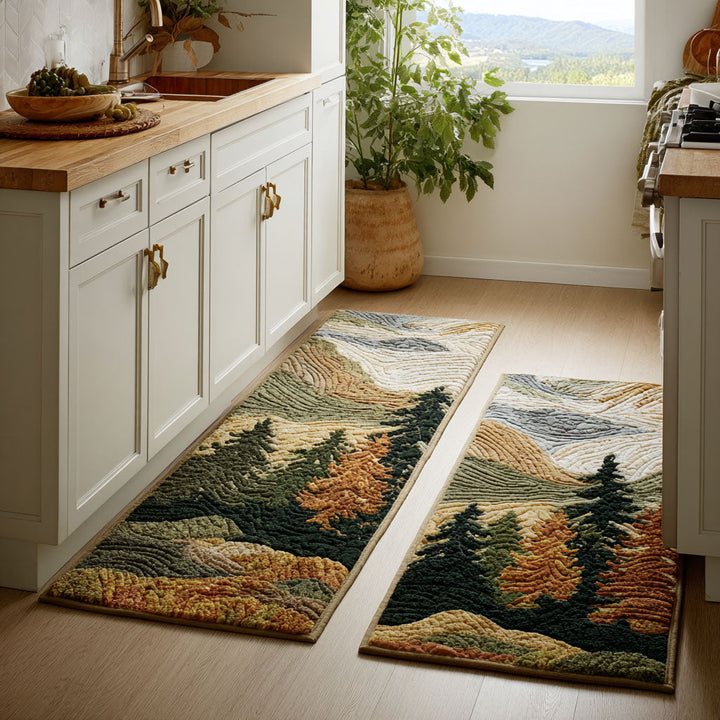 Tapis de cuisine antidérapant – sommets paisibles NCU0DK11688