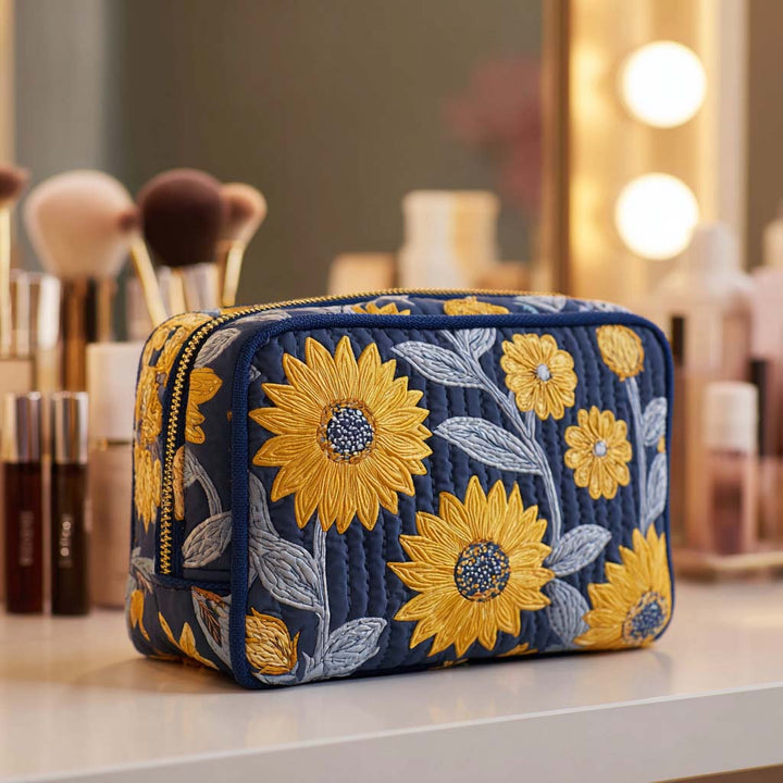 Trousse de maquillage matelassée avec fleur lumineuse NCU0NT10235