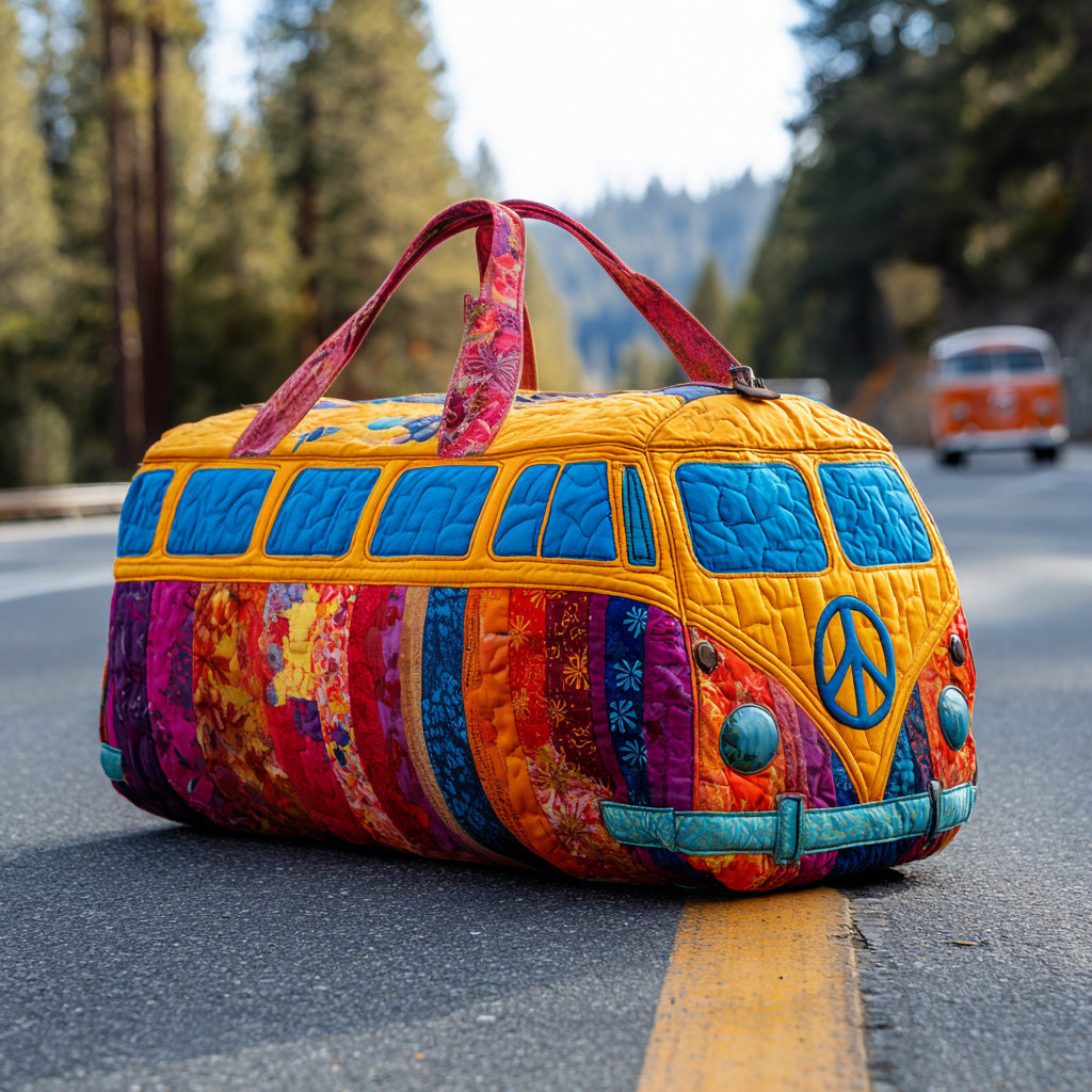 Sac de voyage matelassé – Autobus arc-en-ciel