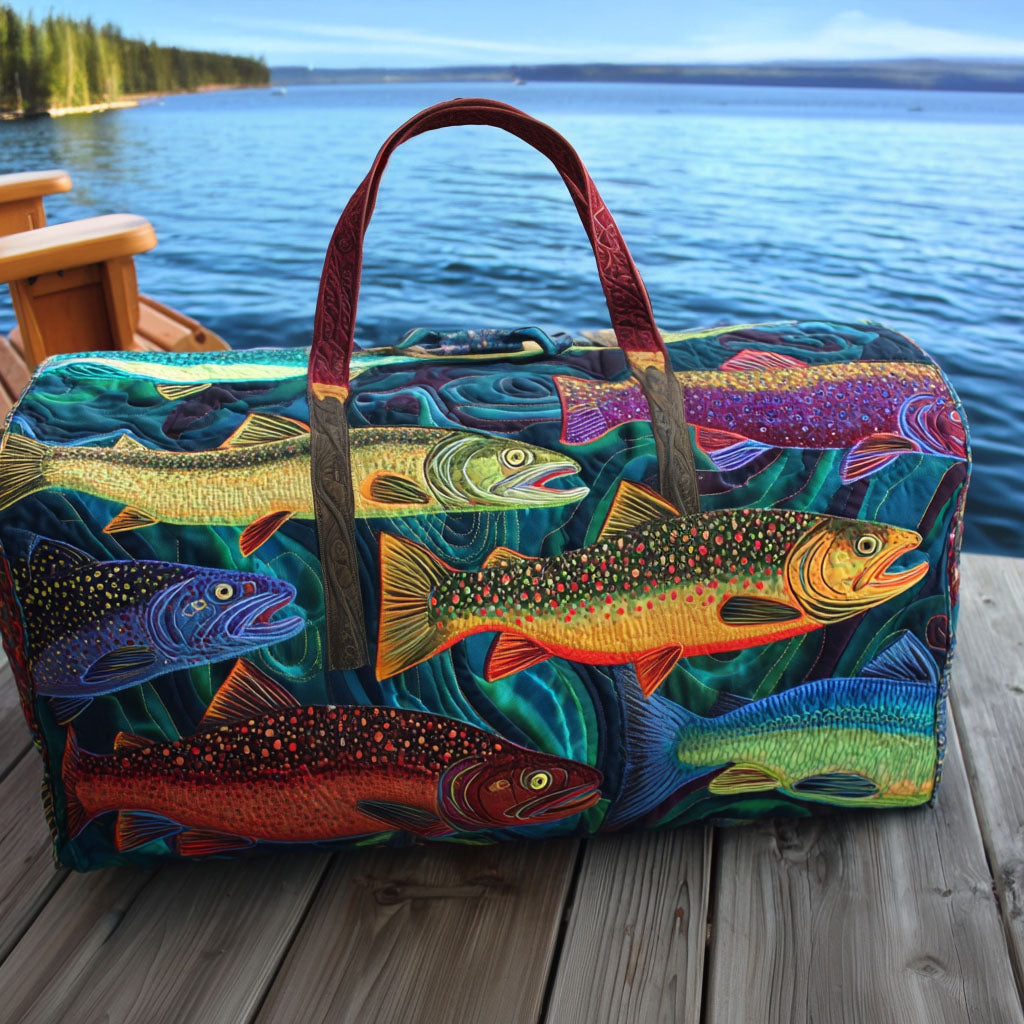 Sac de voyage matelassé – Truite arc-en-ciel