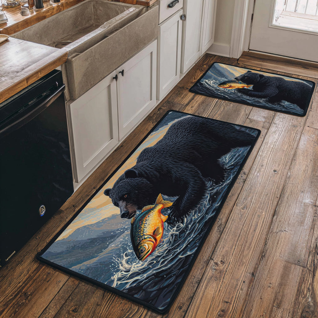 Tapis de cuisine antidérapant – Tapis de cuisine ruisseau et nature NCU0TD1417