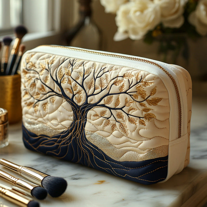 Trousse de maquillage matelassée avec arbre de vie NCU0DV7895