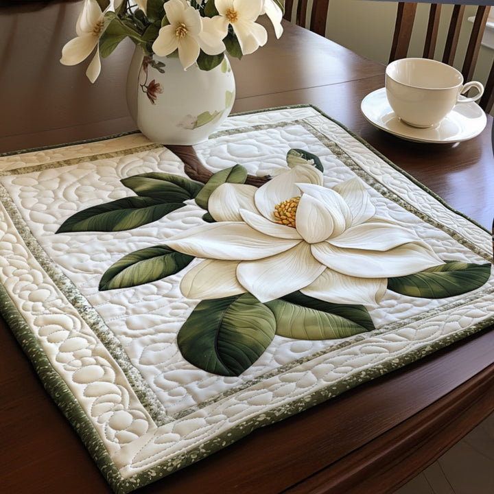 Sets de table matelassés – Fleur de magnolia rustique NCU0PT4219
