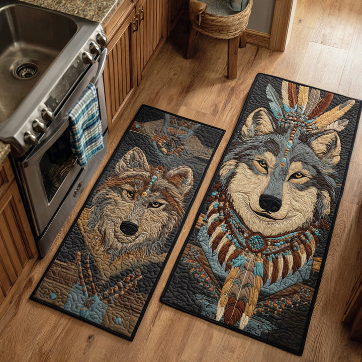 Tapis de cuisine antidérapant – loup hurlant NCU0TD1431