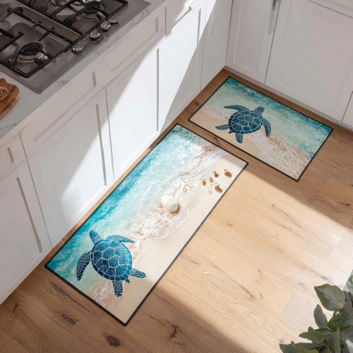 Tapis de cuisine antidérapant – Harmonie marine NCU0DV8230
