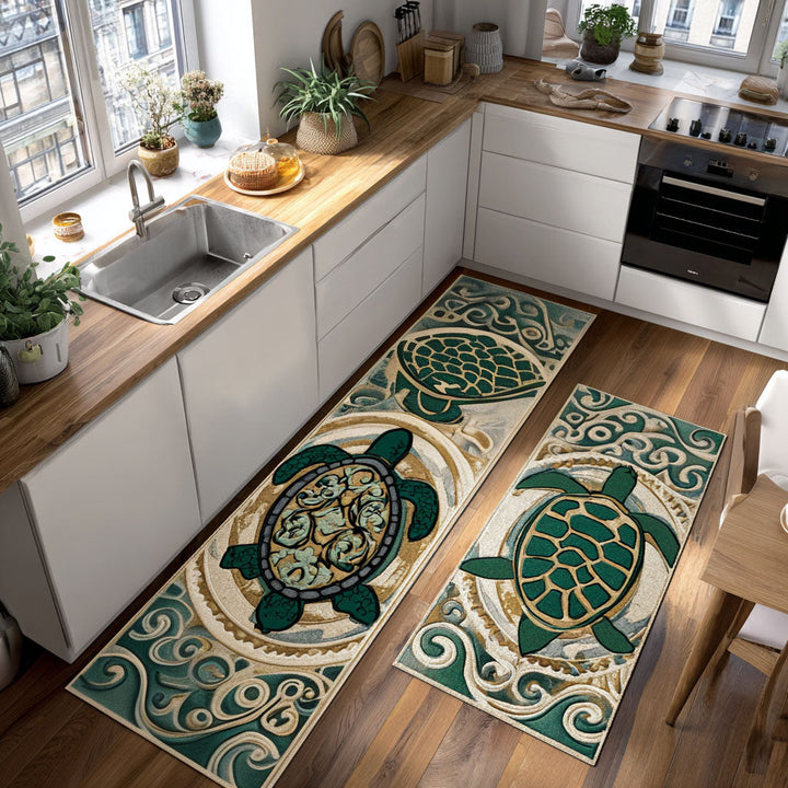 Tapis de cuisine antidérapant – coquillages délicats NCU0PT10018