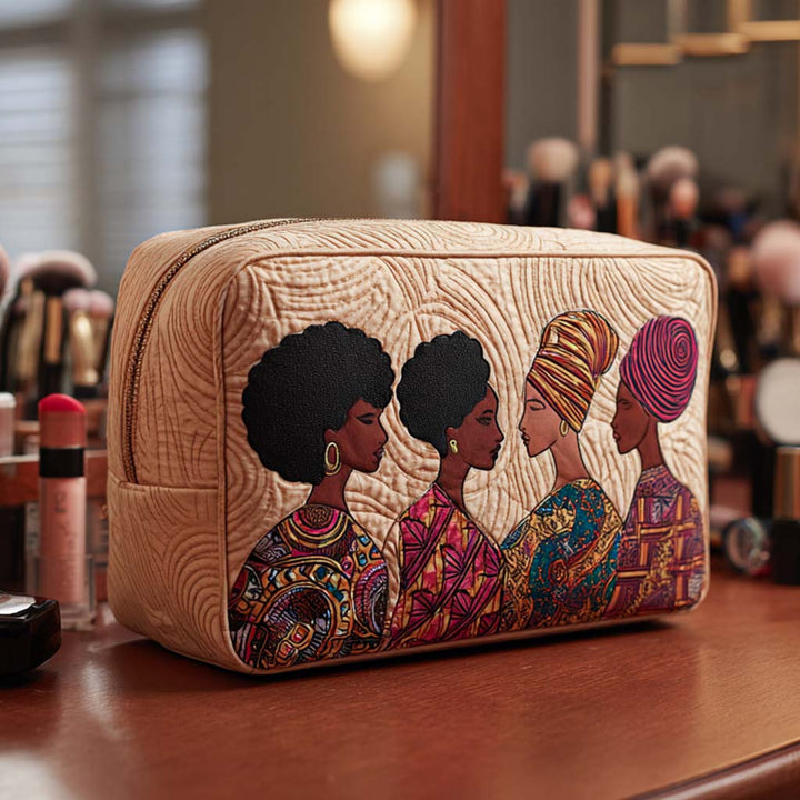 Trousse de maquillage matelassée avec cœurs d'amitié NCU0NT10381